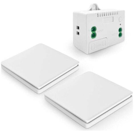 BARKBUSTERS Interrupteur d'éclairage Cinétique sans Fil Interrupteur de radiocommande de Panneau mural et Contrôleur de récepteur de Relais 10A avec Fusible, pas de Commutateur auto-générateur de batt (1/4)