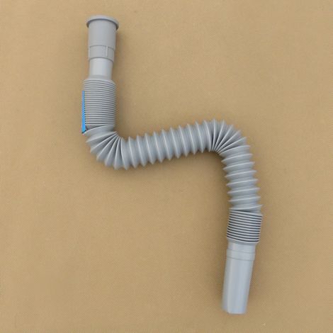 Tuyau flexible télescopique multifonctionnel en plastique pour lavabos, bacs à légumes, éviers à serpillière et canalisations d'évacuation épais, résistant à la corrosion et durable. (1/5)