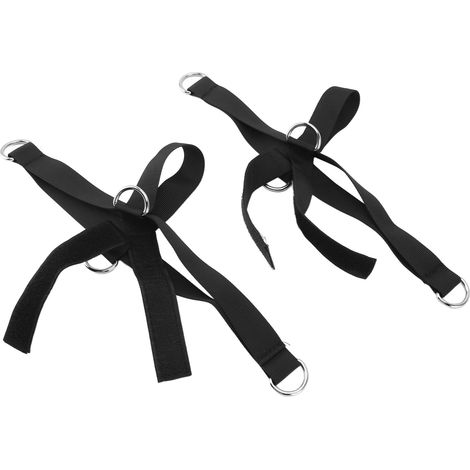 Lot de 2 sangles de cheville pour fléchisseurs de hanche, renforcement musculaire et musculation des hanches, pour la salle de sport, l'extérieur et la maison. (1/5)