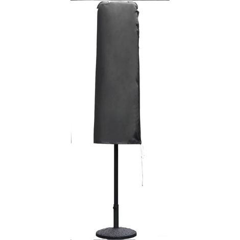Sonnenschirmhülle 165 × 50/62 cm, passend für Gartenschirme mit Ø 300 cm, wasserdichtes und reißfestes Oxford-Gewebe mit PVC-Beschichtung und Reißverschluss, schwarz (1/5)
