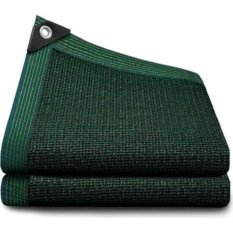 Toile d'ombrage vert noirâtre pour jardin. 2 x 3 m. résistante. en maille durable pour serre. poulailler. pergola et auvent (1/5)