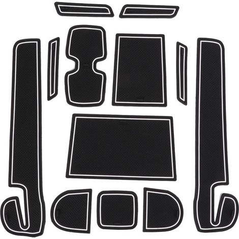 Jeu de tapis de doublure de Console avant, 12 pièces, noir et blanc, remplacement Flexible pour Suzuki Swift 2018 – 2020 (1/5)