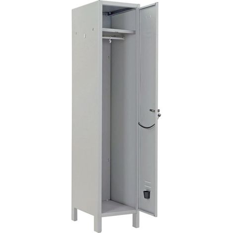 Armadio Spogliatoio Sporco/Pulito 1 Posto con Ripiano 36x35x180H cm Grigio RAL7035