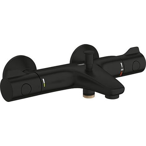 Mitigeur thermostatique bain/douche Grohe Grohterm 800, Saillie 168 mm, noir mat (1/4)