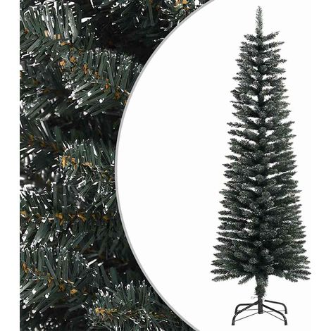 Künstlicher Weihnachtsbaum mit Ständer Schlank Grün 150 cm PVC