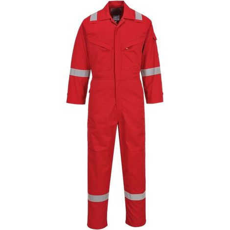 Combinaison Fr Legère Antistatique 280g Couleur : Rouge Taille M - Portwest (1/2)