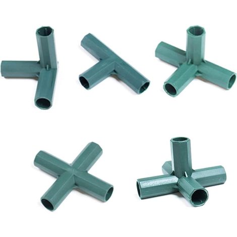 Connecteur De Cadre De Jardinage, 30 Pcs 16 Mm Plastique Greenhouse Frame Meubles Connecteurs Plant Stakes Fencing Pipe Joix Pour Les Supports De Fleurs Et Crames De Serre Construction, Accessoires De (1/5)