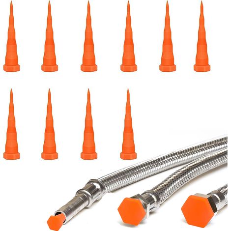 Lot de 10 bouchons de service d'huile hydraulique, 55 mm, pour tuyaux d'huile hydraulique, bouchons en caoutchouc universels, pour tuyau et protection contre les fuites de tuyau (10, petit) (1/5)