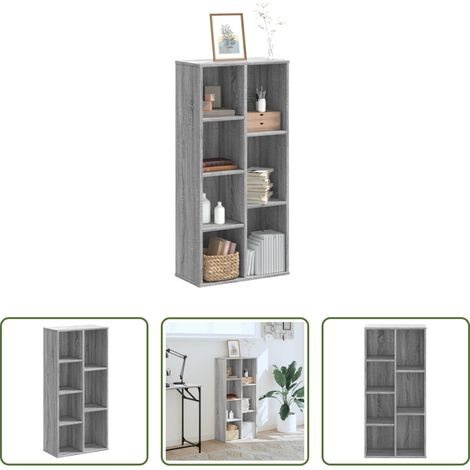 Rangement bureau - Bibliothèque sonoma gris 50x25x105 cm bois d'ingénierie (1/5)
