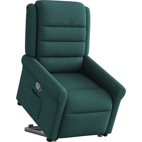 Maison Exclusive - Poltrona Alzapersona Reclinabile Verde Scuro in Tessuto (1/5)
