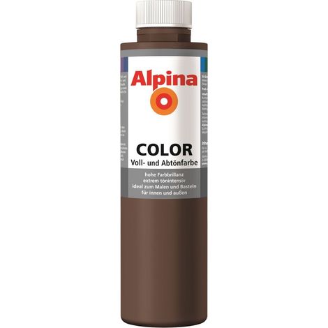Alpina Choco Brown 750 ml choco brown seidenmatt Abtönfarbe (1/3)