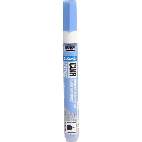 Marqueur cuir - PEBEO - Setacolor - Bleu Glace - Opaque (1/3)