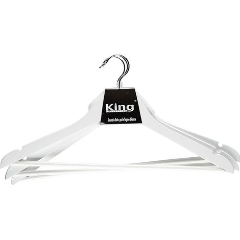 King Home GRUCCIA SET 3 PZ LEGNO BIANCO QUALITA "A" 45x1,2x23h cm (1/4)