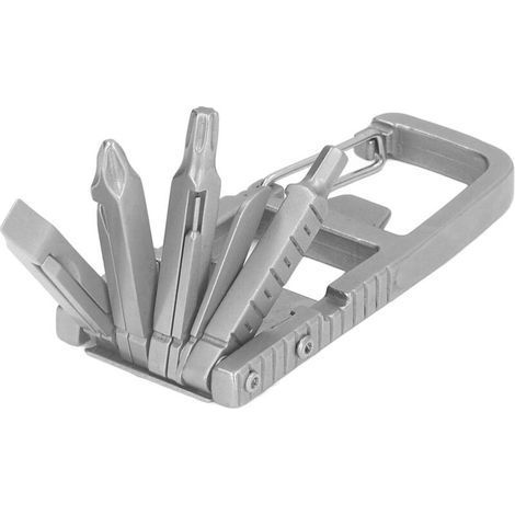 Outil de Poche 12 en 1 en Acier Inoxydable EDC Porte-Clés Ouvre Bouteille Clé Cutter Tournevis Lime à Ongles Multifonctionnel Camping en Plein Air Outil de Survie D'urgence (1/5)