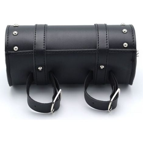 Sacoches Cavalières pour Motos,Sac à Outils en Cuir Moto,Universelle Sacoches Cavalières pour Moto,Cuir Noir Trousse Outils Moto,avec 2 Sangles De Fixation, s'adapte à La Plupart des Motos (1/5)