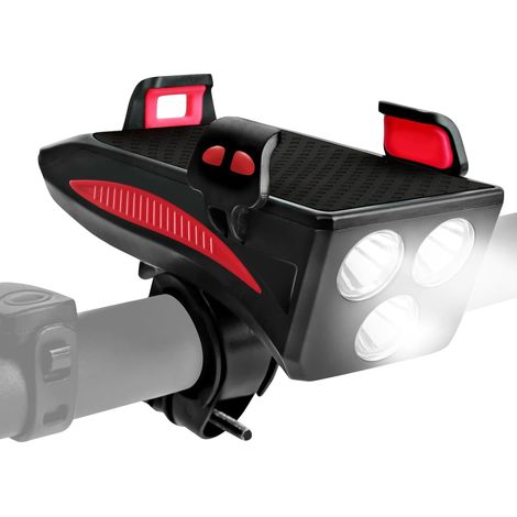 Phare Vélo pour Conduite - Luminaire Puissant Rechargeable USB avec Support (1/5)