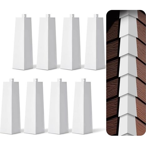 Cornière extérieure pour bardage aluminium,Profil d'angle extérieur pour revêtement mural extérieur,Coin de finition bardage aluminium-16pièces