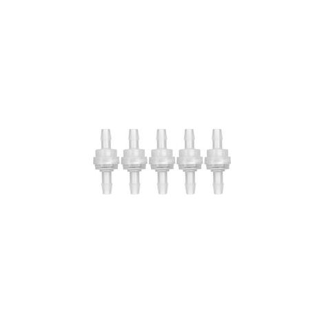 Clapet Anti-Retour en Ligne en Plastique, 5PCS 6mm Valve Anti-Retour à Sens, Clapet Anti-Retour pour l'eau, Le Liquide