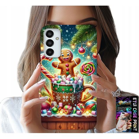 Custodia per Samsung Galaxy M23 - motivi natalizi a tema pan di zenzero + vetro (1/5)