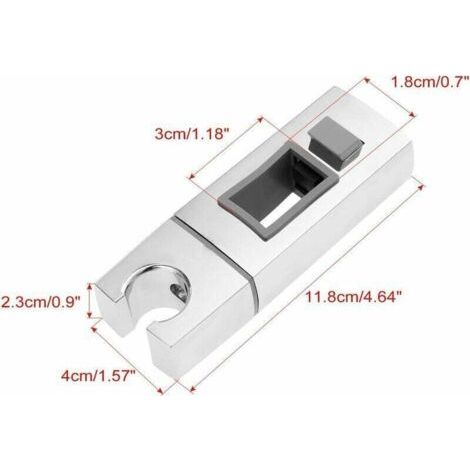Rechteckige, austauschbare Duschstange (15 x 30 mm), ABS-Chrom-Handbrausehalter, Duschkopfhalterung für Badezimmer