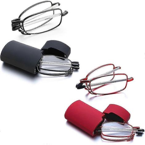 Ensemble de 2 lunettes de lecture magnétiques pliables pour ordinateur, avec branches réglables et bandeau élastique, unisexe. (Xinda) (1/4)