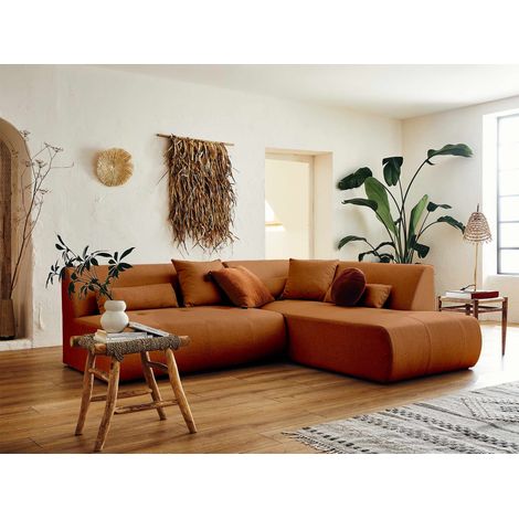 Lisa Design – Canapé d'angle modulable 5 places – Tissu 100% polyester – Dimensions L220xH75xP198 cm – Design scandinave élégant (1/5)