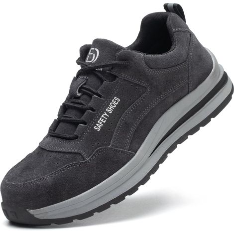 Chaussures De Sécurité Indestructibles Pour Hommes, Embout En Acier, Taille De Chaussure De Travail Couleur Gris Taille 40(25cm)