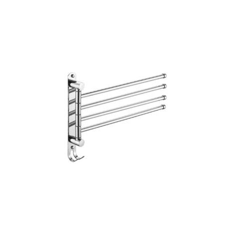 Porte-Serviettes 4 Barres Auto-Adhésif - 35 cm - Acier Inoxydable Brossé - Installation sans Perçage - Adhésif Puissant - Salle de Bain Moderne - Montage Facile (1/5)