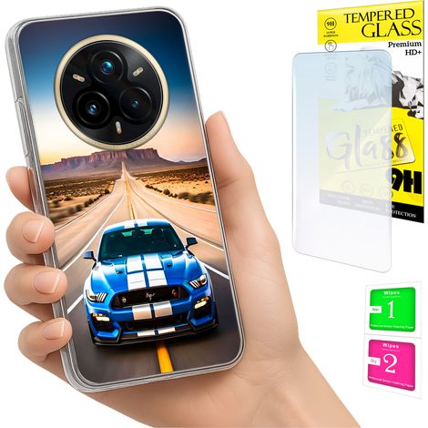 Custodia per Realme 14 Pro+ 5G / 14 Pro Plus 5G, cover posteriore + vetro 9H (1/5)