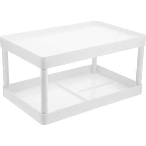 Étagère de rangement salle bain en plastique blanc, amovible et facile à nettoyer, idéale pour un (1/5)