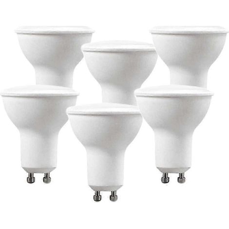 Filiyano-Ampoule LED GU10, 5 W, 220 V, 400 lumens, grand angle de 120°, diffuseur opale, blanc froid 6 000 K, lot de 6 (1/4)