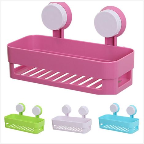 Étagère Ventouse Double Ventouse Abs Bleue, Rangement Mural (1/5)