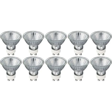 Lot de 10 ampoules halogènes GU10-230V-35W - Lampe d'aromathérapie, lampe chauffante, source de lumière à intensité variable (1/5)