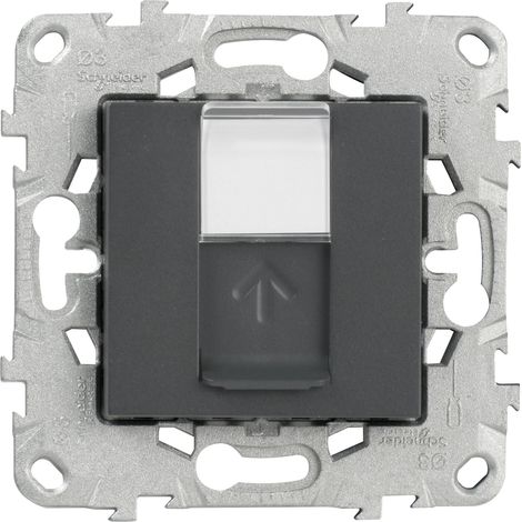 Prise RJ45 CAT 6 STP - anthracite - Unica - Schneider (1/3)
