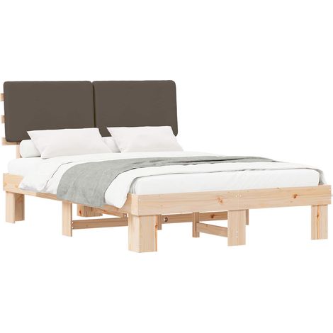 Maison Exclusive - Estructura de Cama con Cabecera Tapizada Taupé
