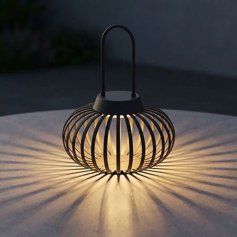 Lampada da tavolo a LED, lampada da salotto, dimmer a sfioramento, antracite, metallo, H 25,5 cm (1/5)