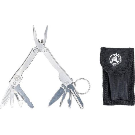 Outil Multifonctions 8-en-1 - Compact 10,1 x 3x16,6 cm - Polyvalent et Pratique, Acier, Pro - D-Work