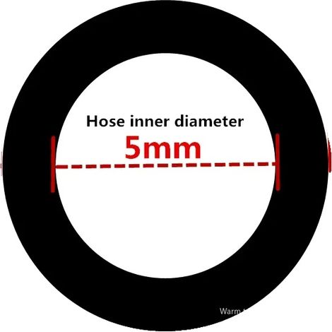 Manguera de agua, PVC duradero, resistente a la abrasión, 5 mm x 7 mm, 5 metros (1/2)
