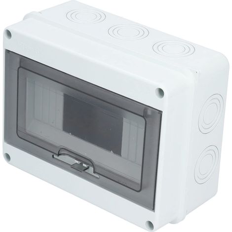 Boîtier transparent de distribution d'énergie à couvercle extérieur Boîtier de distribution en plastique pour disjoncteur de protection à 8 voies (1/5)