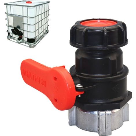 Adattatore per serbatoio IBC DN40 da 62 mm, valvola a farfalla di scarico, raccordi per scarico olio combustibile, valvola Ton (1/5)