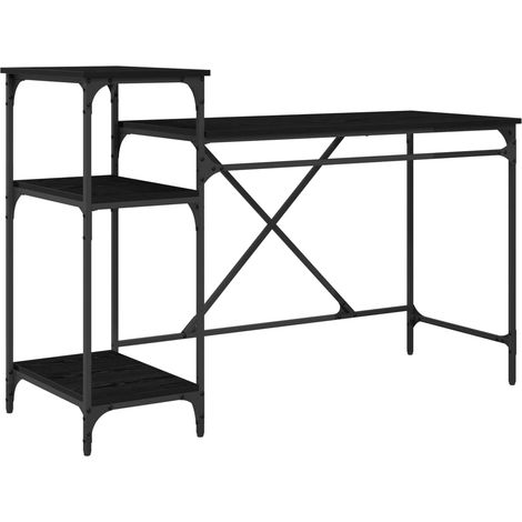 Maison Exclusive - Schreibtisch Schwarz Eichen-Optik 135 x 50 x 9