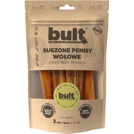 BULT masticable natural para perros, penes de res de 3 x 12 cm (1/3)