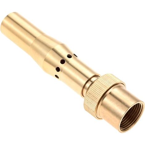 Boquilla de espuma ajustable de latón jade con forma de columna, rosca interna de 3/4" (DN20), elegante, ideal para fuentes/elementos acuáticos exteriores [Altura de pulverización: 1-3 metros] (1/2)