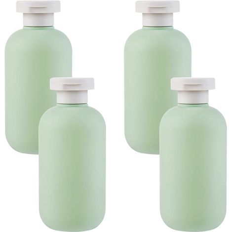 Chaussettes lot de 3 pressantes couvercle rabattable 300 ml récipients voyage shampooing aprèsshampoing lotion (1/5)