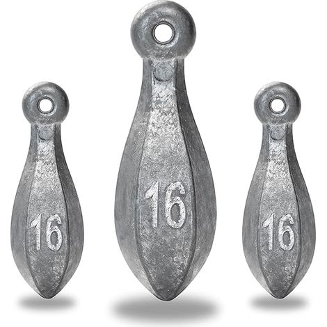 Plomb De Pêche - Forme Goutte D Eau - Pour Pêche En Eau Salée Ou Douce - 85 G À 450 G - Lot De 1 Pièce (1/3)