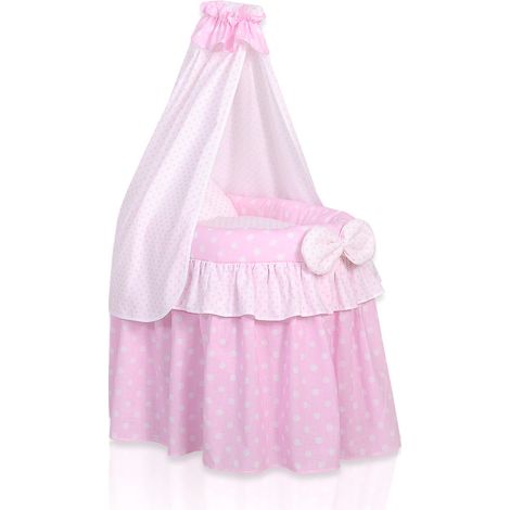 Cochecito de Muñecas - Moisés para Muñecas con Dosel - Rosa (1/5)