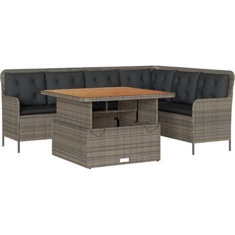 Maison Exclusive - 2-tlg. Garten-Sofagarnitur mit Auflagen Poly R