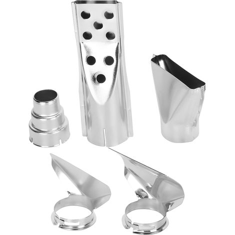5 Pièces Embouts de Pistolet à Air Chaud en Acier Inoxydable, Embouts Longs pour Aérographe, Accessoires de Pulvérisation Industrielle (1/5)