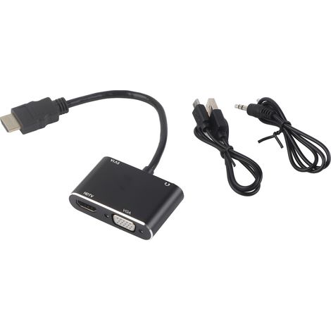 Adaptateur HDMI vers VGA 4K pour PC, Moniteur, Projecteur - Convertisseur Multimédia Haute Définition (1/5)