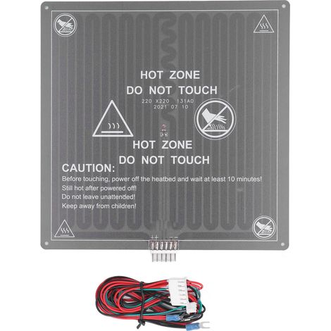 Plaque chauffante de remplacement en aluminium pour imprimante 3D Anet A8 A6, 12 V, avec fil (1/5)